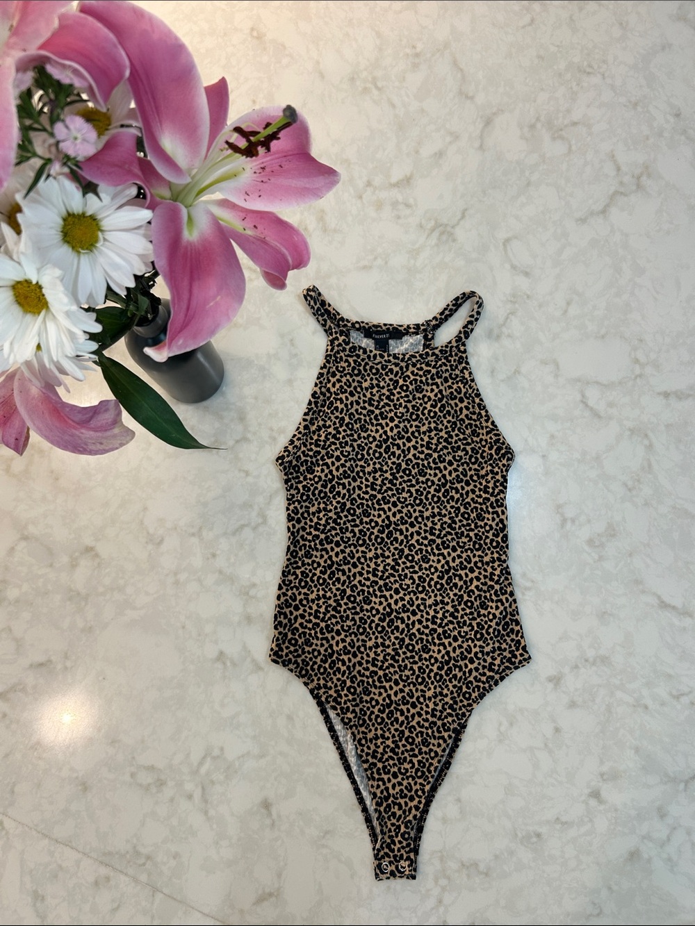 Forever 21 leopard print bodysuit